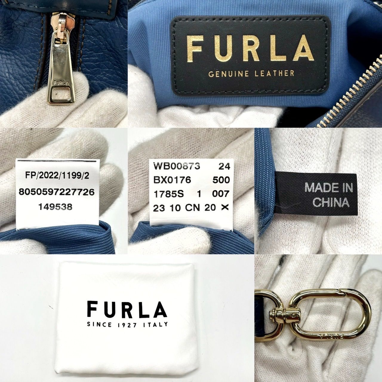 極美品? FURLA フルラ 2way ワンショルダーバッグ トートバッグ 半月型 