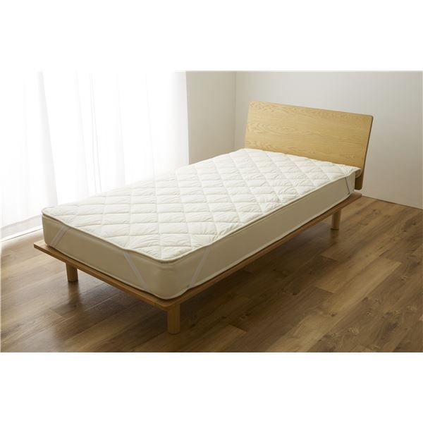 Sleep Niceday フランス産ウォッシャブルウール100%使用した ベッドパッド 日本製・消臭・吸湿   セミダブル（SD） アイボリー