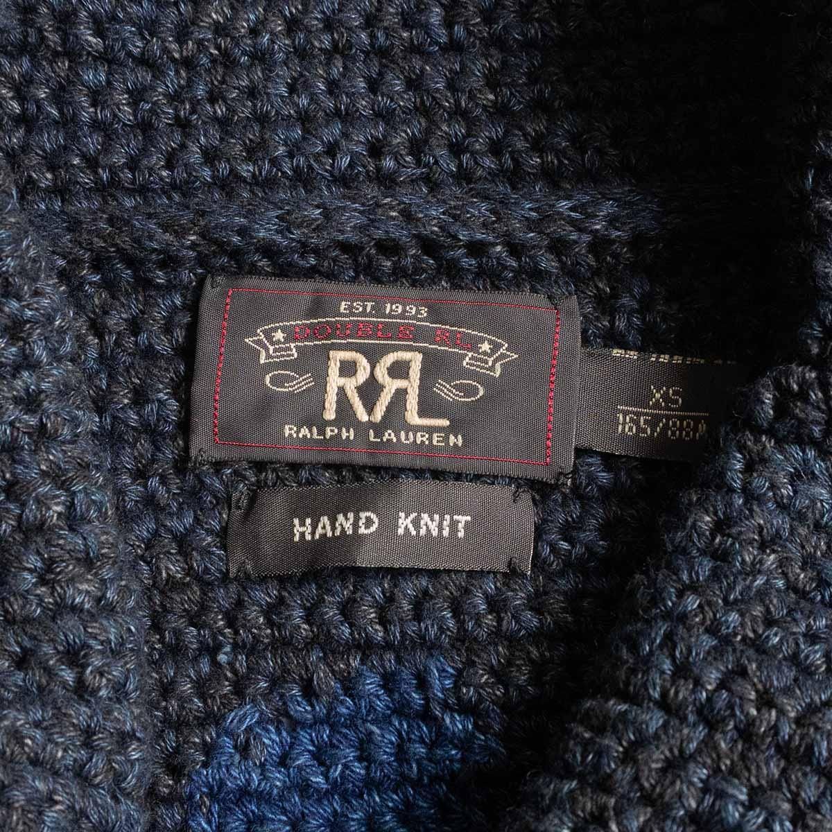 雰囲気抜群】RRL 【 HAND KNIT Cardigan】XS ショールカラー
