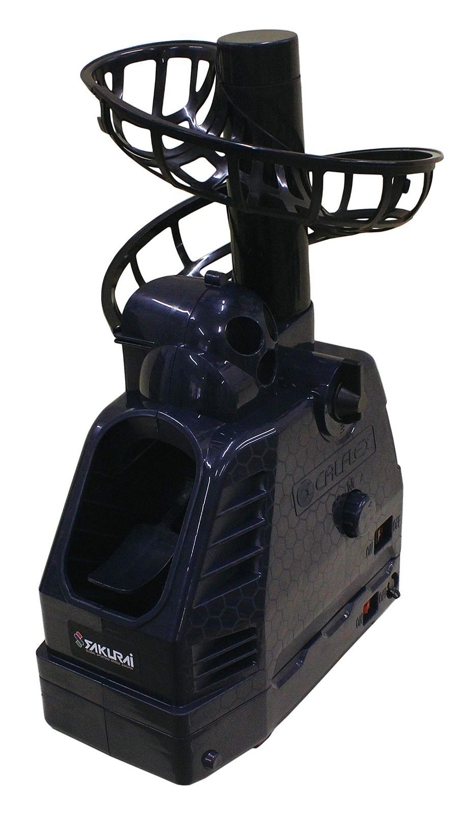 【特価商品】トス角度・間隔3段階調整式 高さ4段階調整式 CT-014 サクライ貿易(sakurai)CALFLEX(カルフレックス)ソフト・硬式テニス兼用マシン ダークブルー