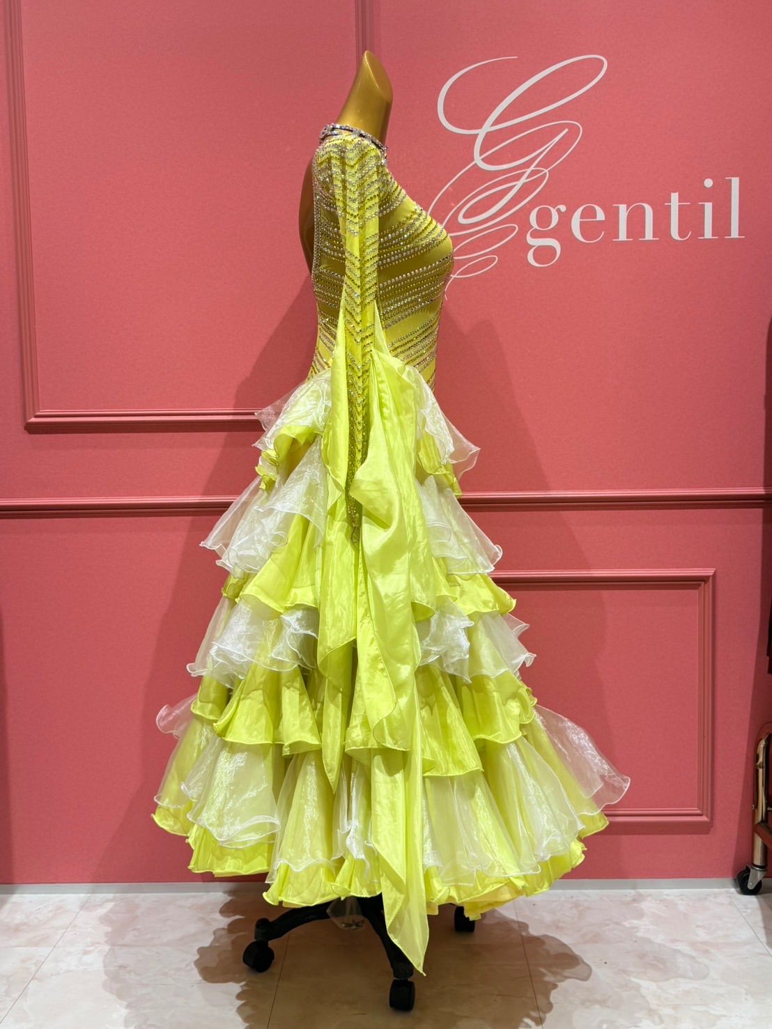 社交ダンス gentil ジャンティ authentic イエロー サイズS 222107769 LLC-HASEGAWATOSO_COM