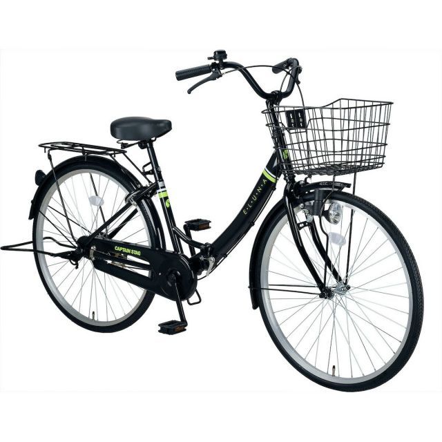 キャプテンスタッグ　折りたたみ自転車　ブラック 折りたたみ自転車 20インチ（マットブラック） | キャプテンスタッグ