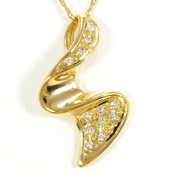 K18YG ネックレス NECKLACE ダイヤ 0.08 総重量約3.6g 約46cm