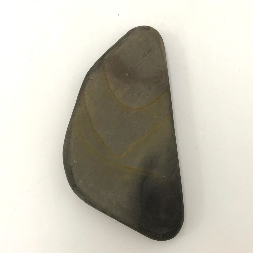 端州石硯 すずり 全長約15.8cm 木箱付き 詳細不明 長期保管品 ※汚れ有