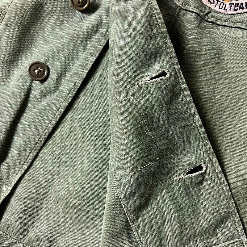 60s US ARMY 米軍実物 OG-107 コットン サテン ユーティリティ