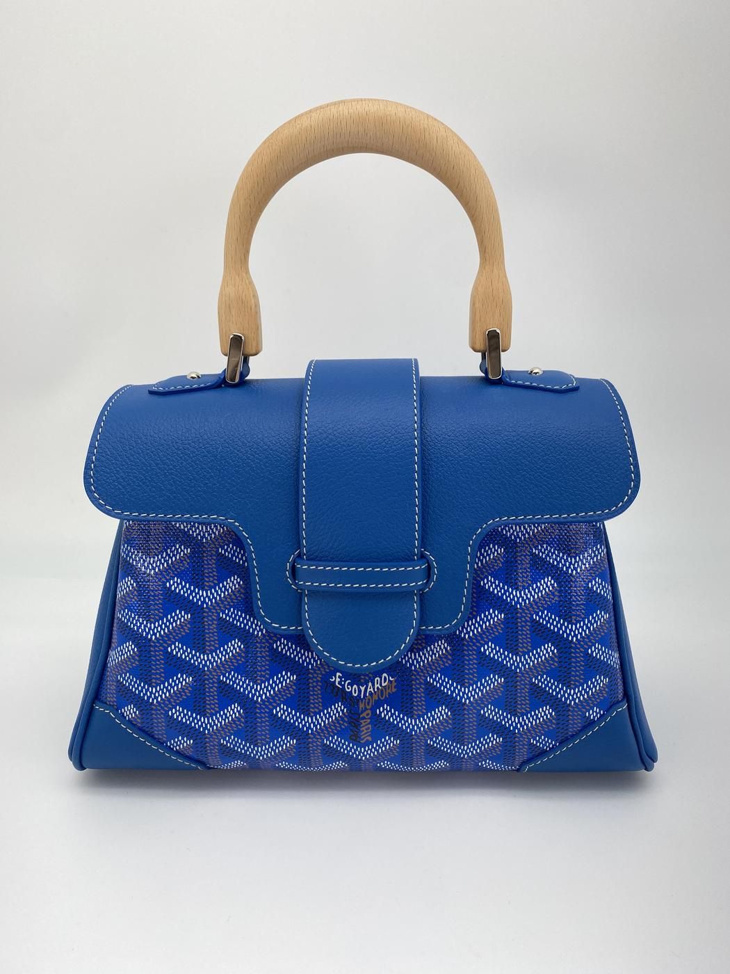 ゴヤール GOYARD サイゴン バッグ スカイブルー シルバー金具 ゴヤール GOYARD サイゴン バッグ スカイブルー シルバー金具