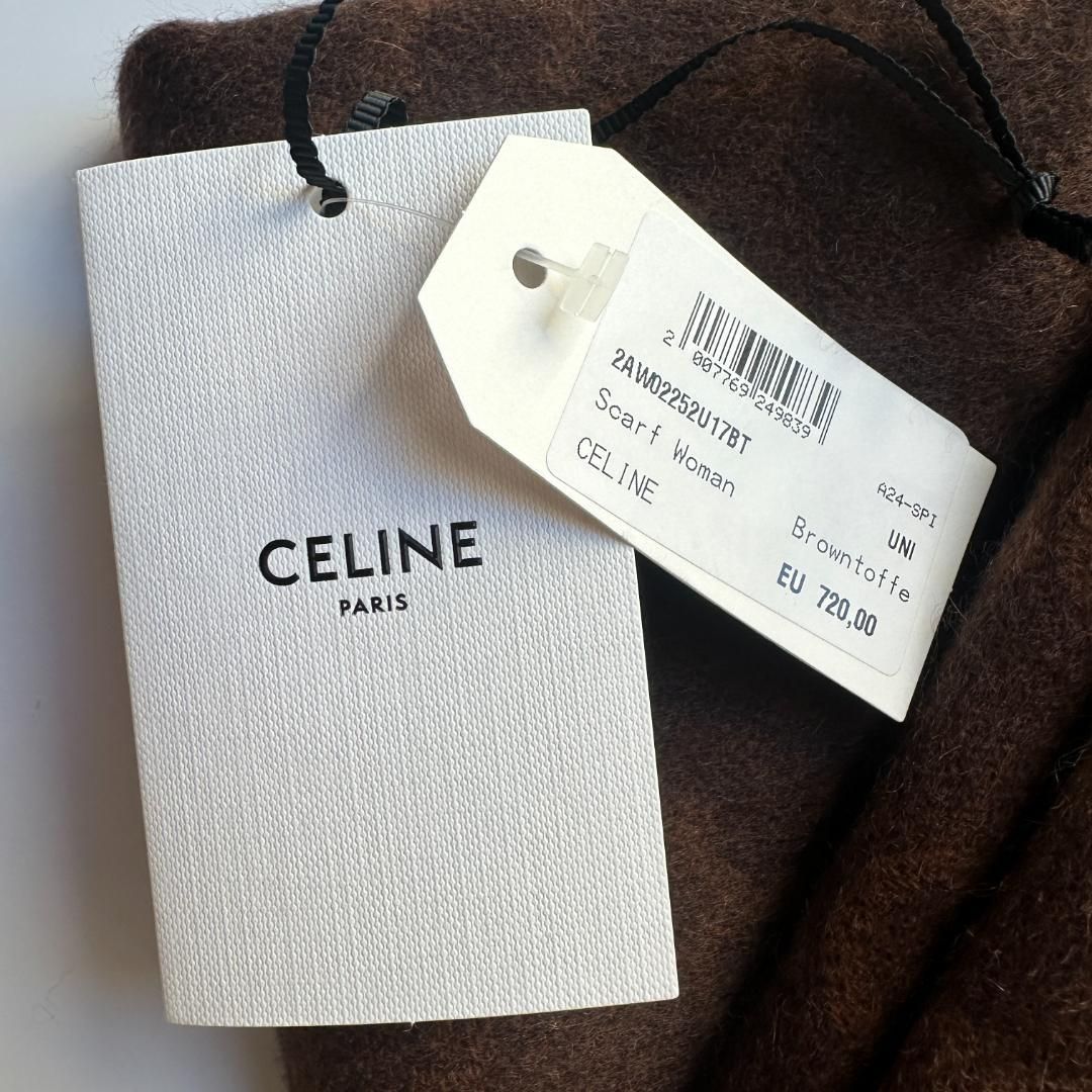 新品未使用 正規品 セリーヌ トリオンフ ロゴ モノグラム マフラー カシミヤ 新品未使用 正規品 セリーヌ トリオンフ ロゴ モノグラム マフラー