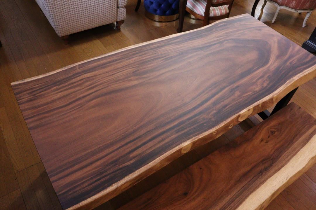 一枚板 テーブル ダイニングテーブル モンキーポッド 180cm 兼用