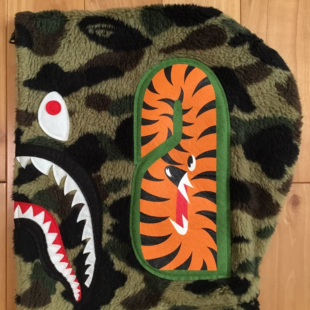 ☆XL☆ ボア シャーク パーカー BOA shark full zip hoodie a bathing