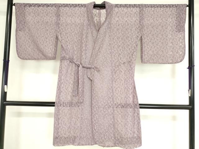 平和屋着物▽道中着 スリーシーズン 春夏秋 塵除け 総レース 草花文 梅  