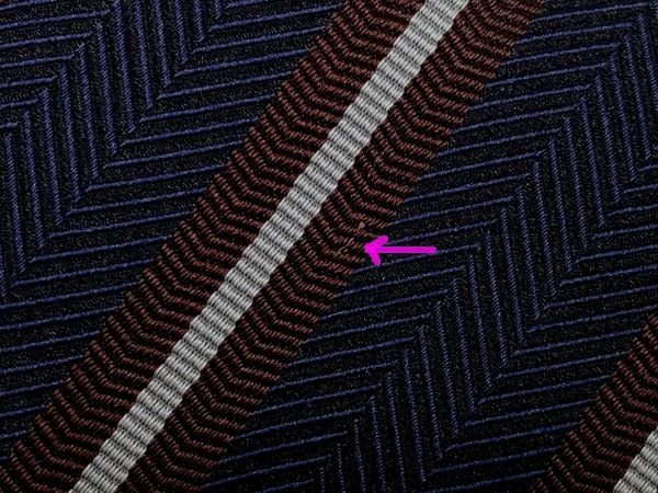 高級ブランドBrioni ネイビー パープル ストライプ ネクタイ