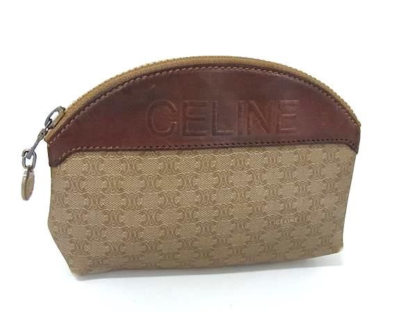 CELINE セリーヌ ヴィンテージ マカダム柄 PVC×レザー メイク