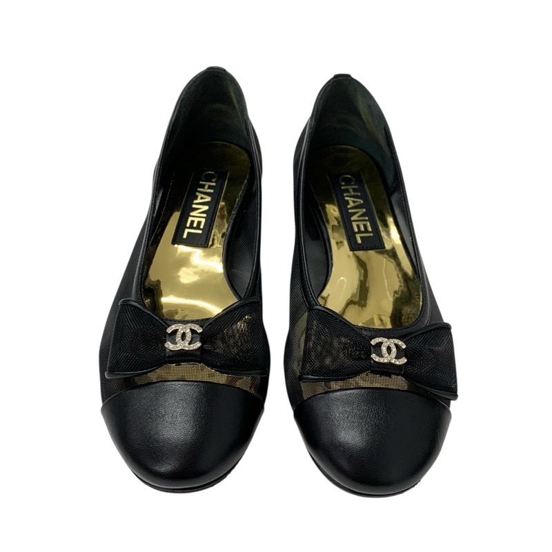 CHANEL＊幻のリボンCCフラットシューズ 大人かわいいリボン♡》CHANEL メリージェーン 25b (CHANEL