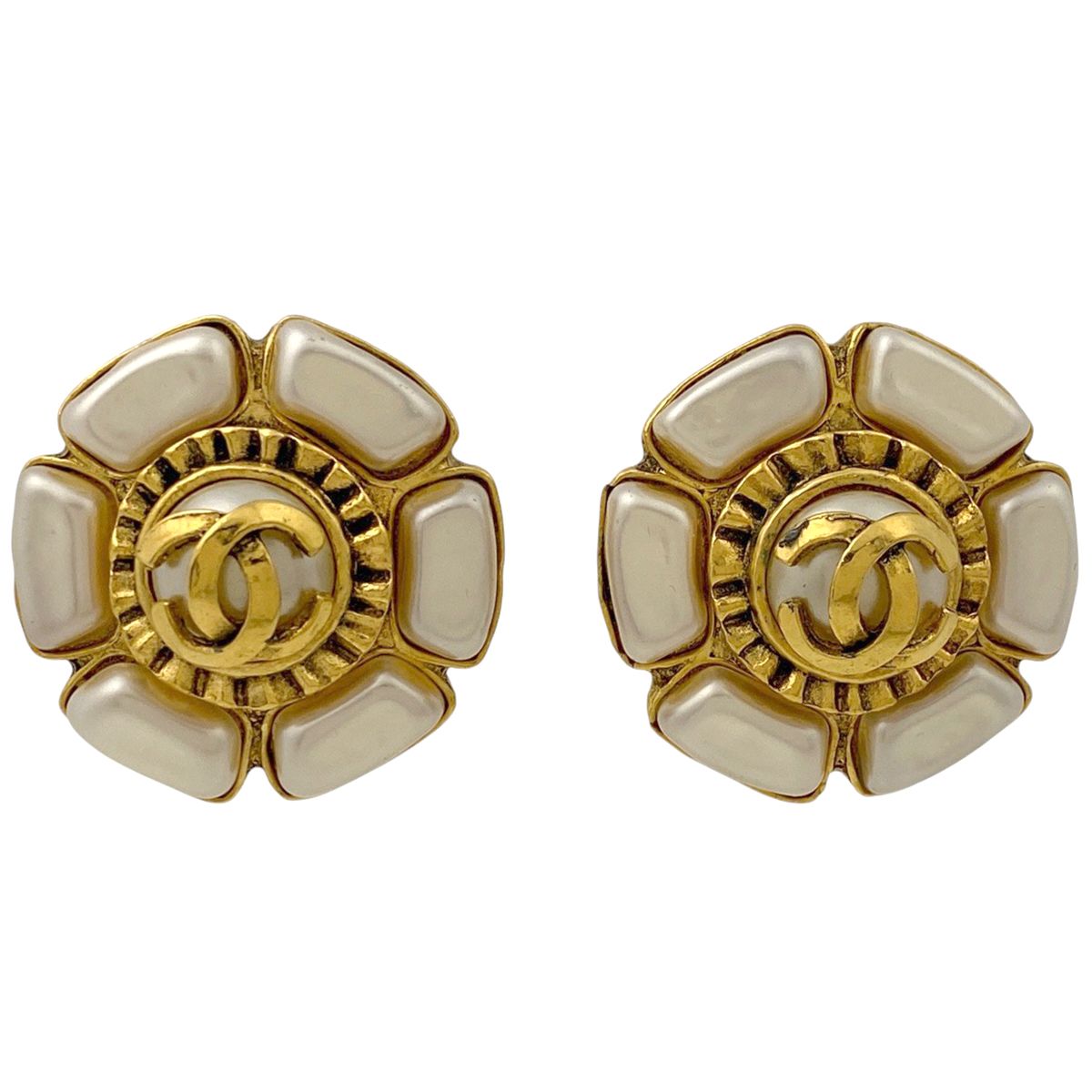 シャネル CHANEL フェイクパール イヤリング GPゴールド 楽天市場】【CHANEL】シャネル イヤリング ココマーク フェイク