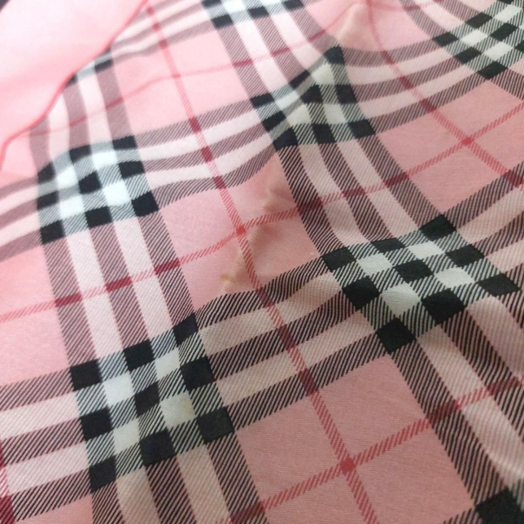 未使用 BURBERRY バーバリー ハンカチ 大判 ノバチェック ピンク