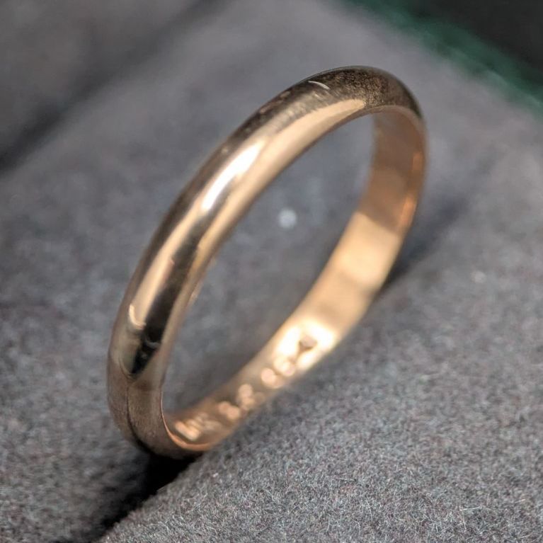 14号 ヴィンテージ クラシカルデザイン 10Kゴールドフィルド ビクトリアンスタイル プレーン バンドリング 10K GF