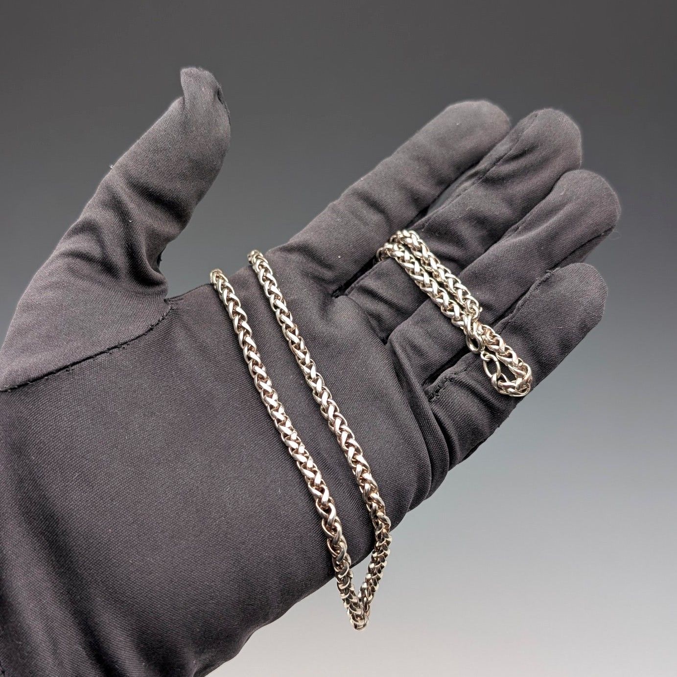 ヴィンテージ 純銀製 スピガチェーン ネックレス50cm 20.5g IMPECCABLEHEALTHCARESERVICES_COM