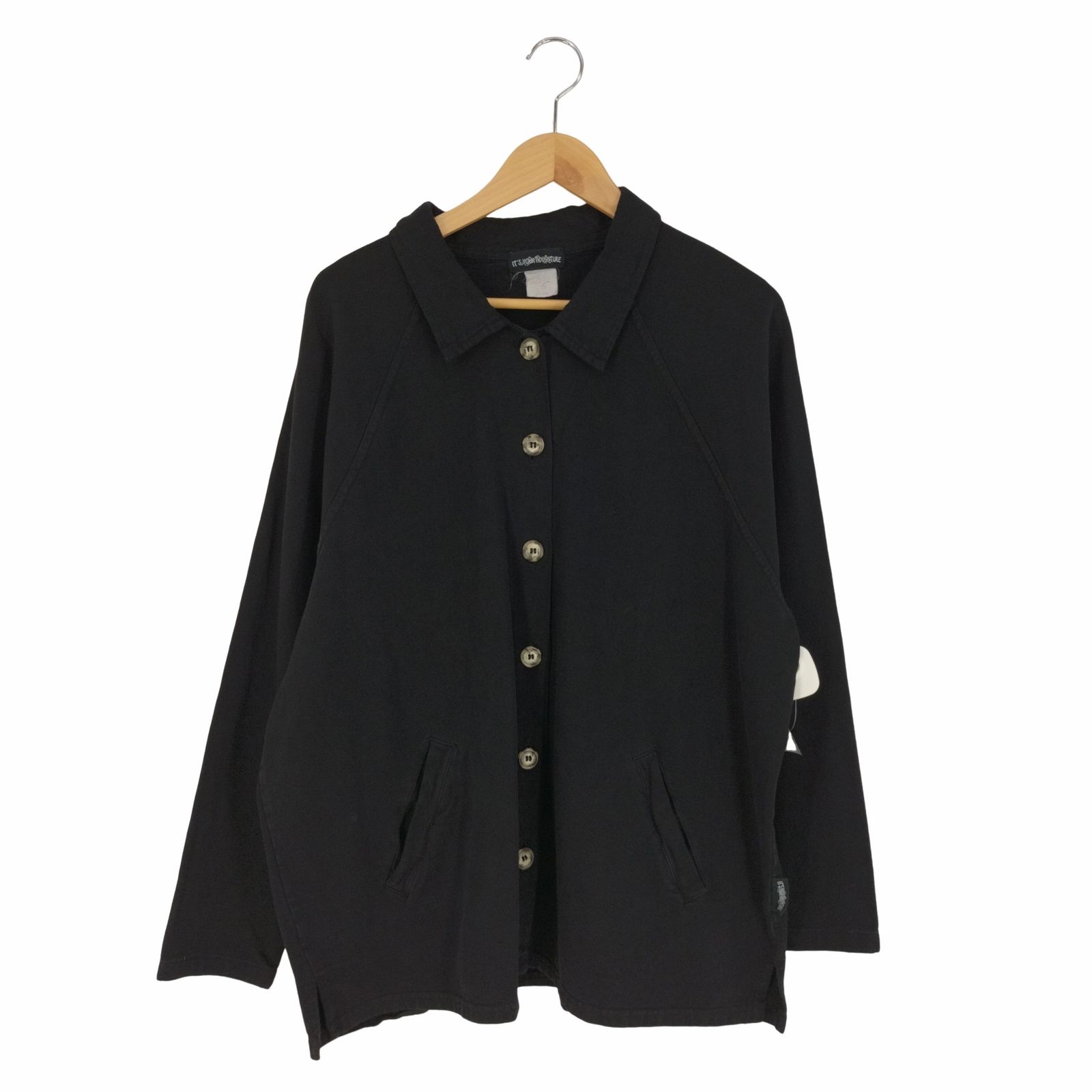 ユーズドフルギ USED古着 {{IT’S YOUR ADVENTURE}} カナダ製 ラグランスリーブ シャツジャケット カバーオール メンズ import：XL 