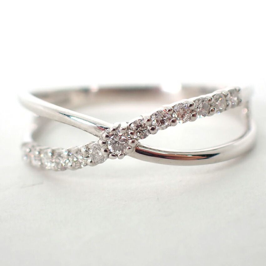 K18WG ダイヤモンド/0.17ct/リング /11号/g427-49 - メルカリ 