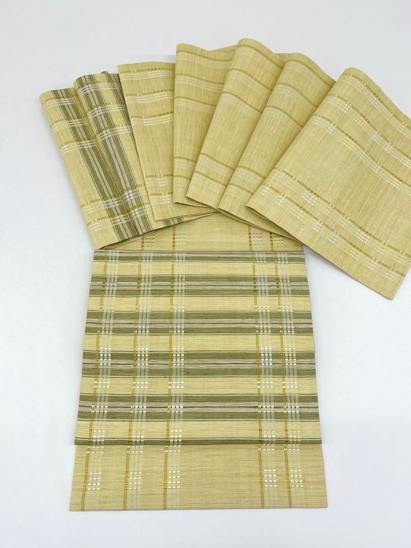 伝統工芸品 首里花織 南風原花織 九寸名古屋帯 開き名古屋 ロートン織