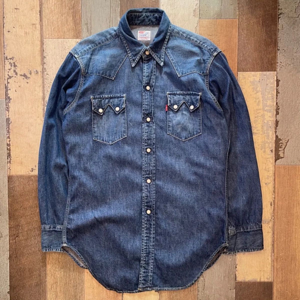 Levi s ショートホーン デニムシャツ 90 s バレンシア製 MADE IN USA