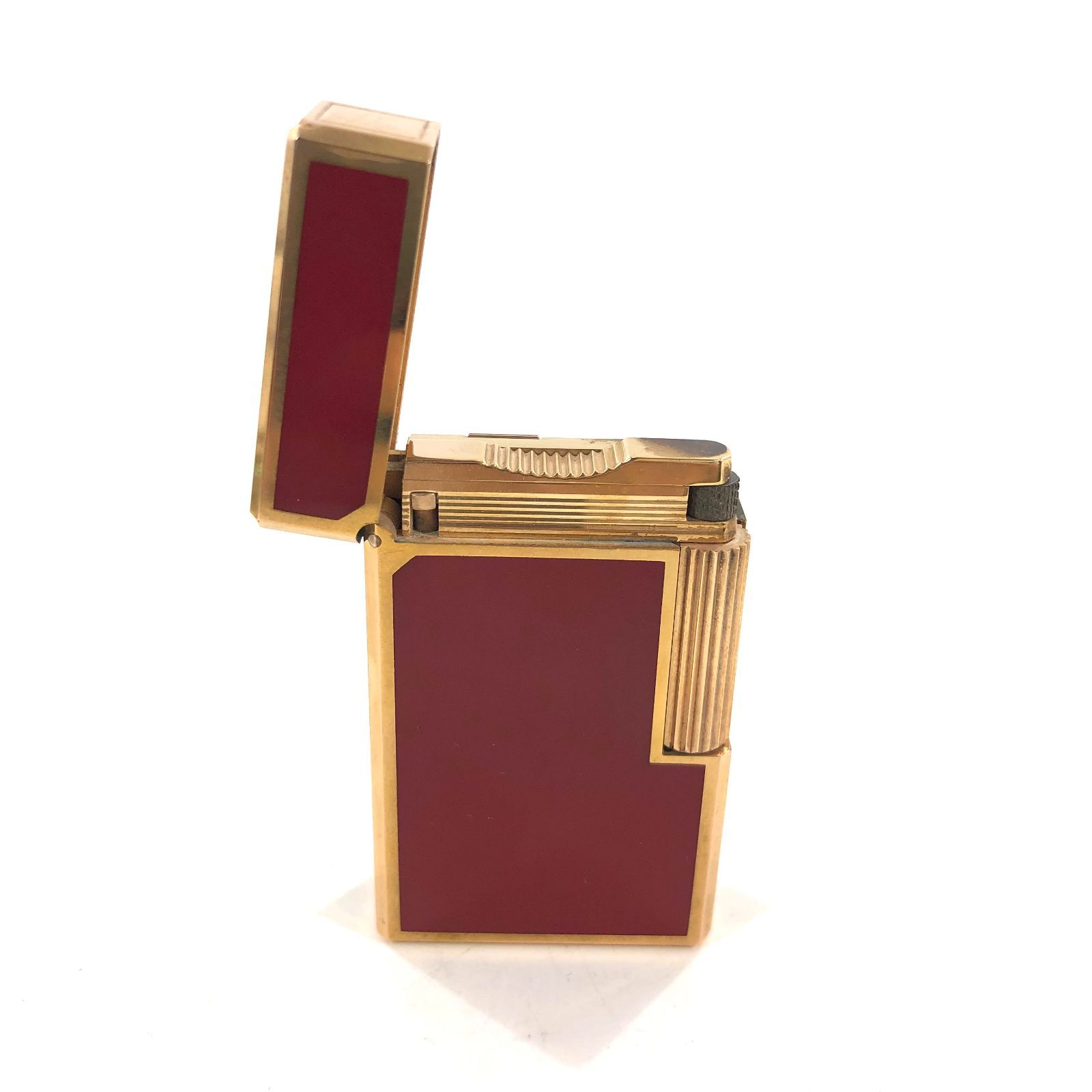 S.T.Dupont デュポン ガスライター ゴールド×ワインレッド 赤 金