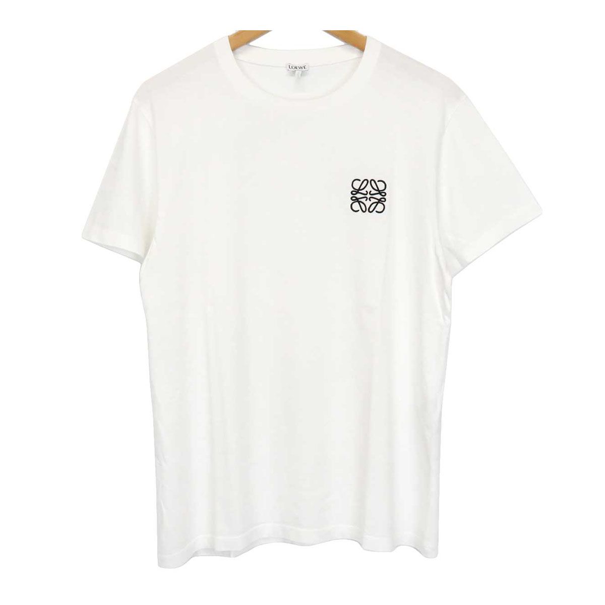 ロエベ アナグラム エンブロイダリー Tシャツ メンズ ホワイト LOEWE【中古】 【アパレル・小物】