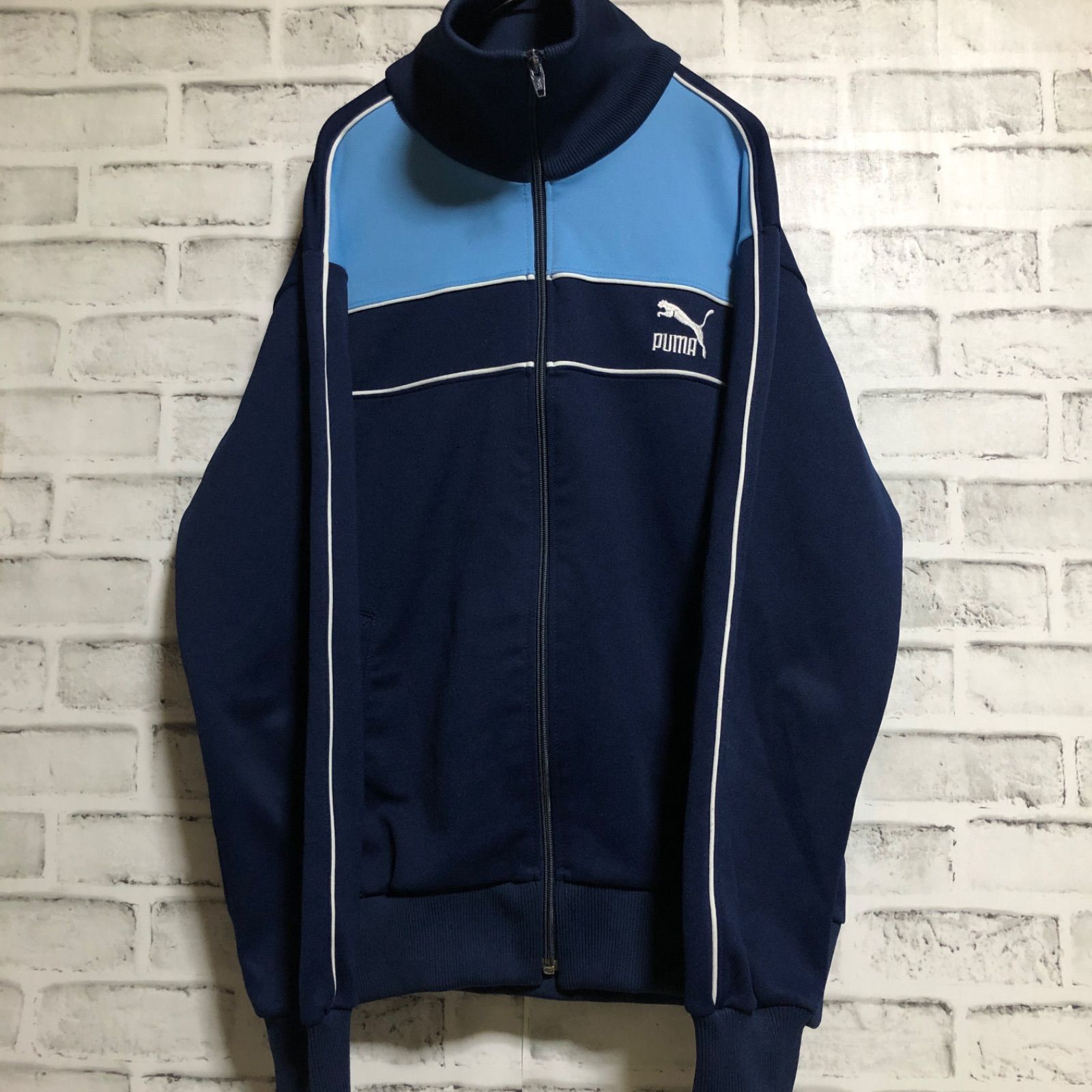 PUMA 80sプーマ ネイビートラックジャケット　ジャージ