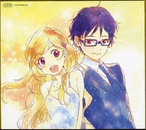 四月は君の嘘 Blu-ray 購入特典 スタッフ描き下ろしミニ色紙 全