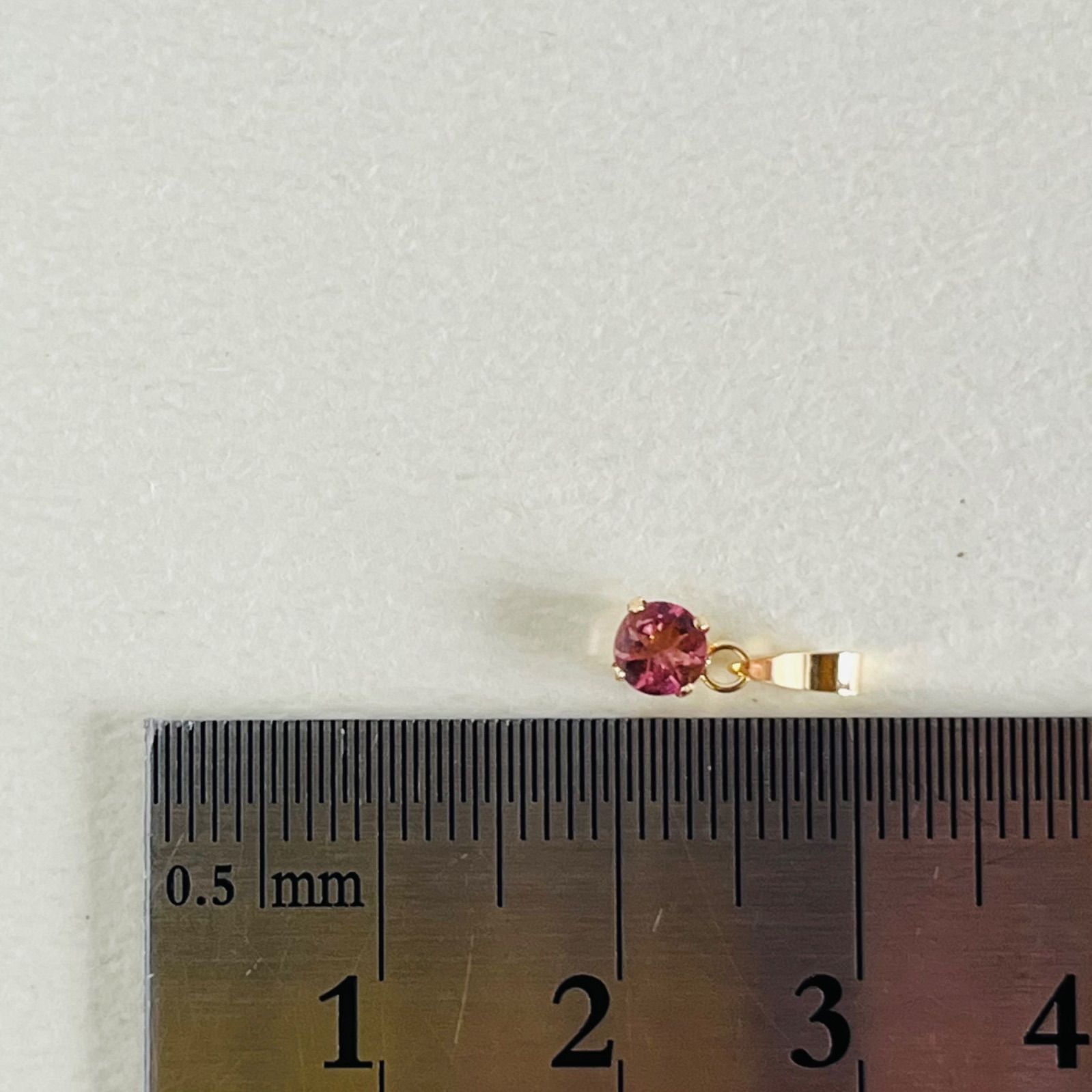 K18 天然石ピンクトルマリン　18金 ペンダントトップ　ラウンド　チャーム K18 天然石ピンクトルマリン 18金 ペンダントトップ ラウンド