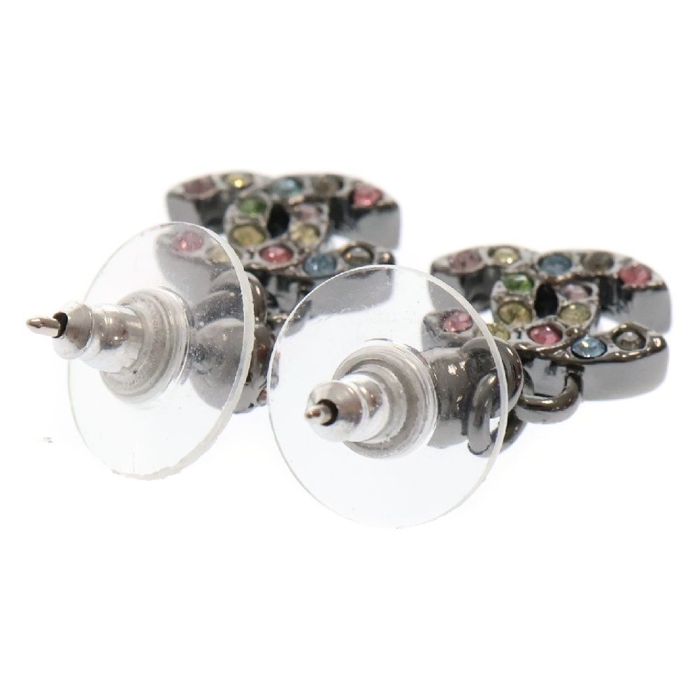 CHANEL (シャネル) ココマーク マルチ ラインストーン スイング ピアス  