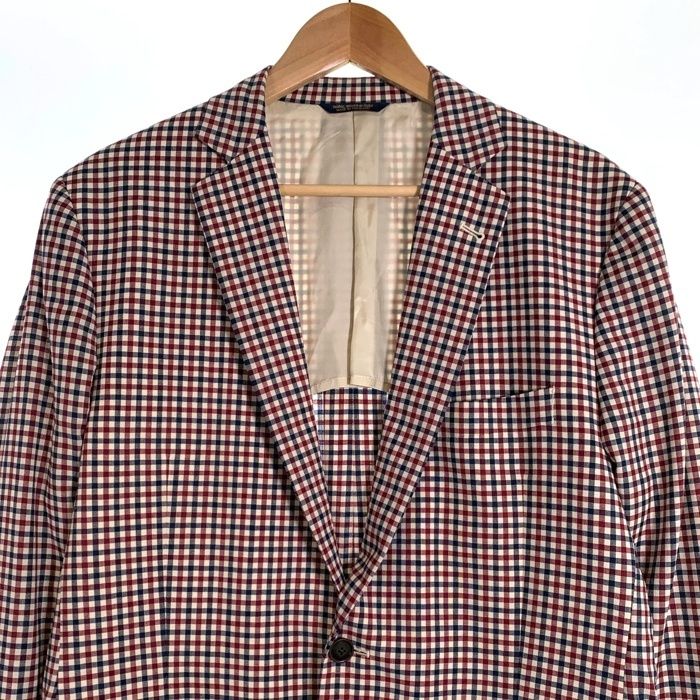 【大きいサイズ】BROOKS BROTHERS テーラードジャケット チェック Brooks Brothers ブルックスブラザーズ ウール チェック柄 2B
