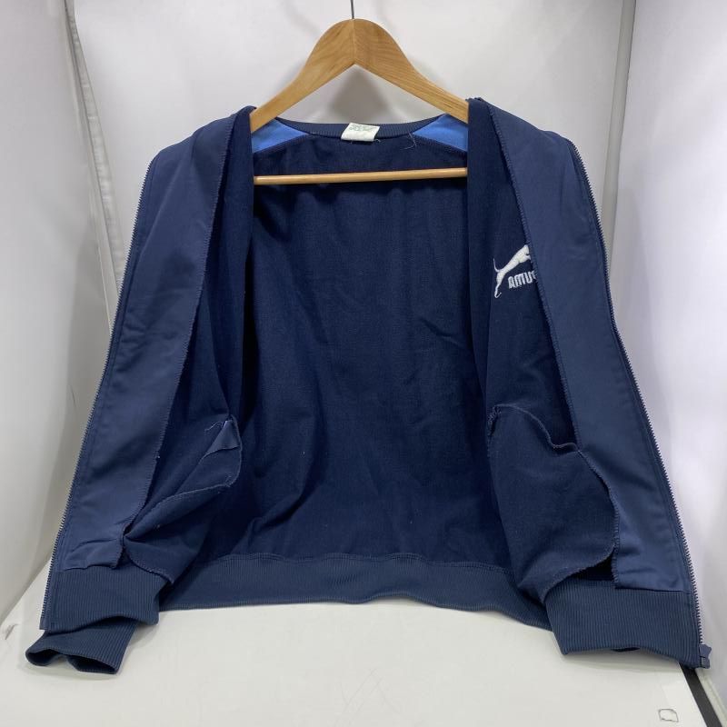 中古】PUMA 80s 台湾製 トラックジャケット ネイビー×ブルー サイズL