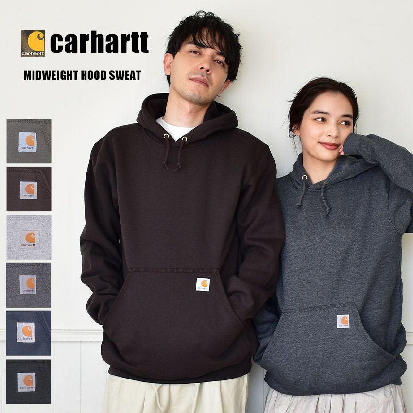 CARHARTT カーハート パーカー ミッドウェイト フード スウェット K121 メンズ トップス スウェット カラー:06.ヘザーグレー 品番：2025-0065