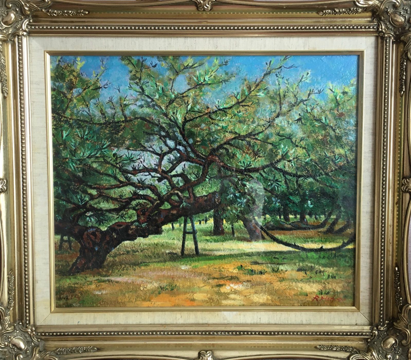 美術品・アンティーク・コレクション 絵画 685 油絵/風景/街角/東京