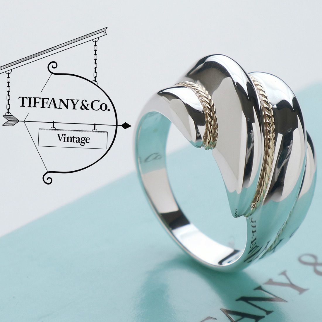 ◇美品 TIFFANY&Co. ティファニー ヴィンテージ ツイスト ロープ  