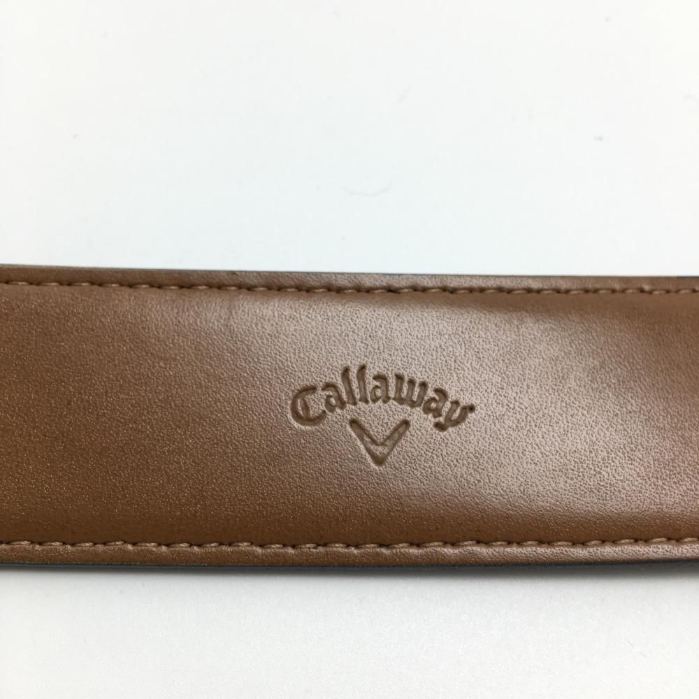 【美品】キャロウェイ トップ式ベルト ネイビー ロゴバックル メンズ  ゴルフウェア Callaway