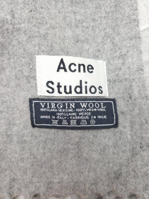 ◇ Acne Studios アクネ ストゥディオズ? イタリア製 laine vierge マフラー ストール グレー レディース メンズ P  【1404040018527】