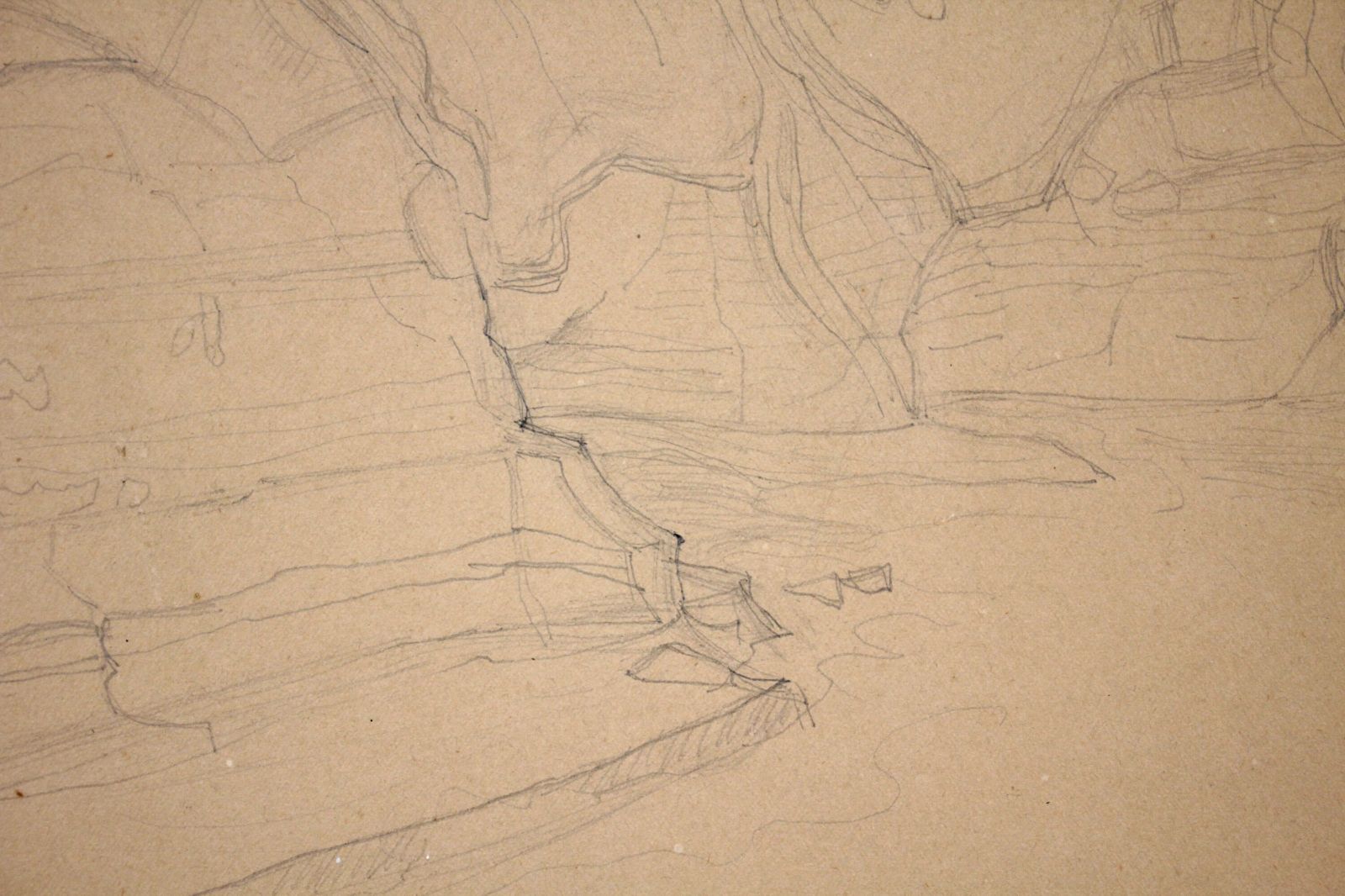 安井 曾太郎 『風景』 デッサン画 - 北海道画廊