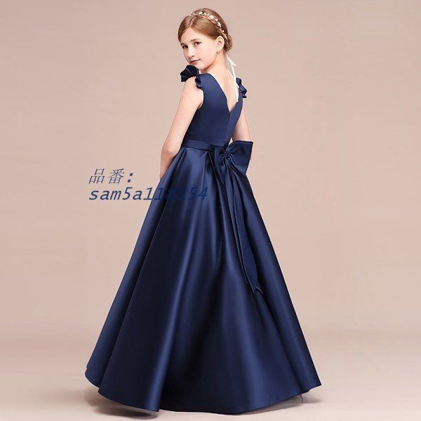 全国送料無料でお届け 。 ピアノ発表会 ドレス 中学生 160 ワンピース キッズ 女の子 キッズドレス 平袖 演奏会 フラワーガール am5a118154