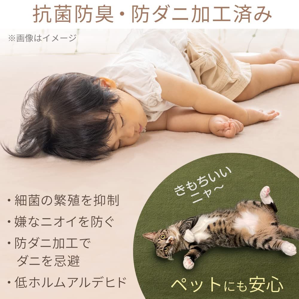 【数量限定】ラグ 滑り止め付き 洗える ラグカーペット 200&times;300㎝ マット カーペット対応 ダイヤホワイト 防ダニ フランネル フランネルラグ さらフワ触感 おしゃれ アイリスプラザ 北欧 じゅうたん