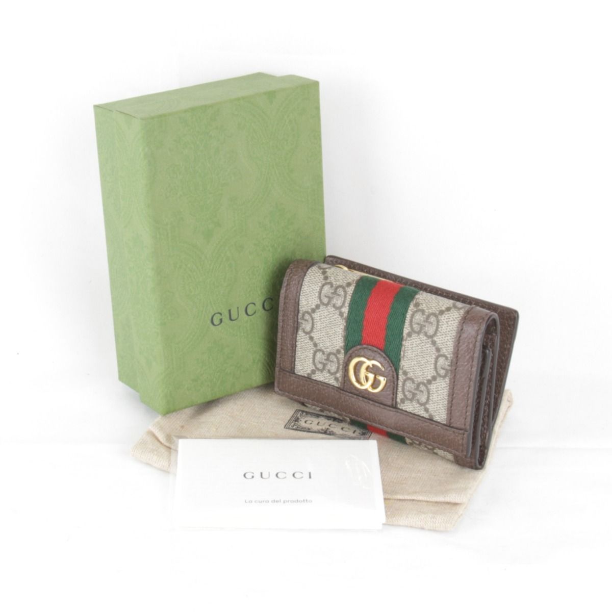 美品『未使用』 グッチ オフィディア 644334・534563 三つ折り財布 GG 