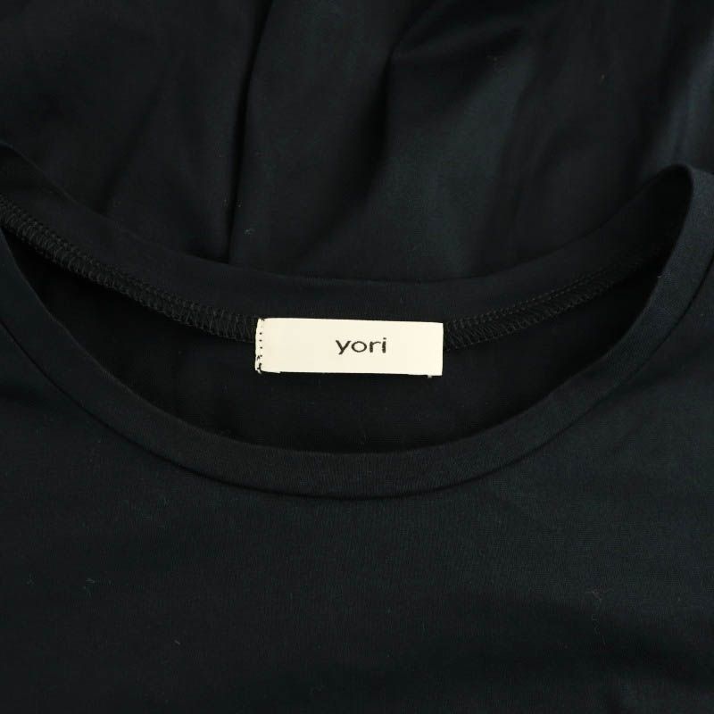 ヨリ yori 24SS フレアギャザーカットソー F 濃紺 /CX □OS