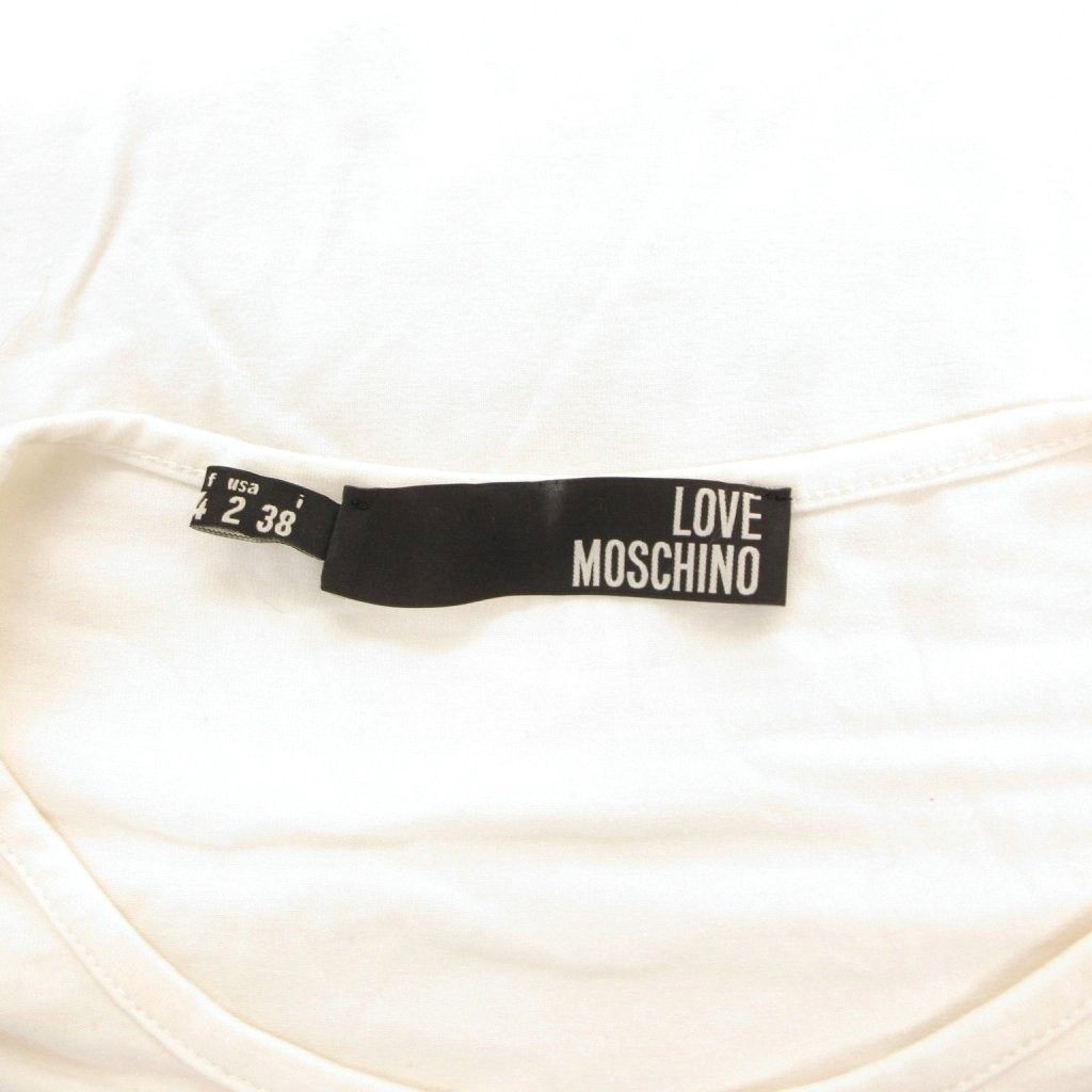 ☆BOUTIQUE MOSCHINO ロゴプリント 半袖チュニック ブラウス☆ ☆BOUTIQUE MOSCHINO ロゴプリント 半袖チュニック ブラウス
