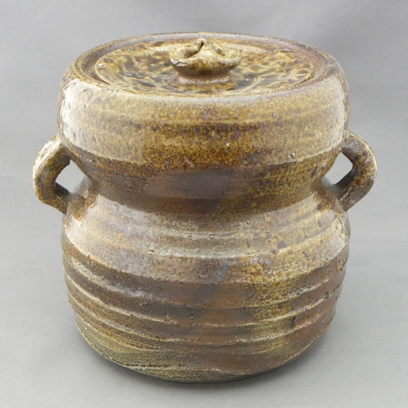 清水直次作 丹波立杭焼 水指 登り窯