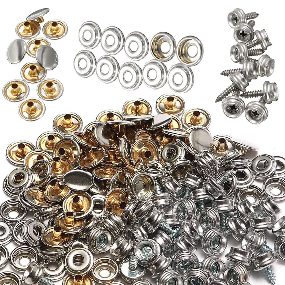 Bestgle 50組ステンレス鋼ねじスナップ
