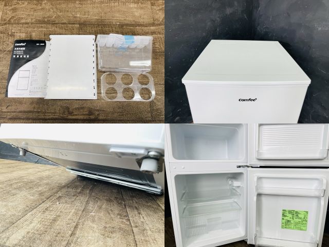 Comfee' コンフィー 2021年製 ノンフロン冷凍冷蔵庫 RCT90WH 送料無料 コンフィー ノンフロン冷凍冷蔵庫 【中古】動作保証