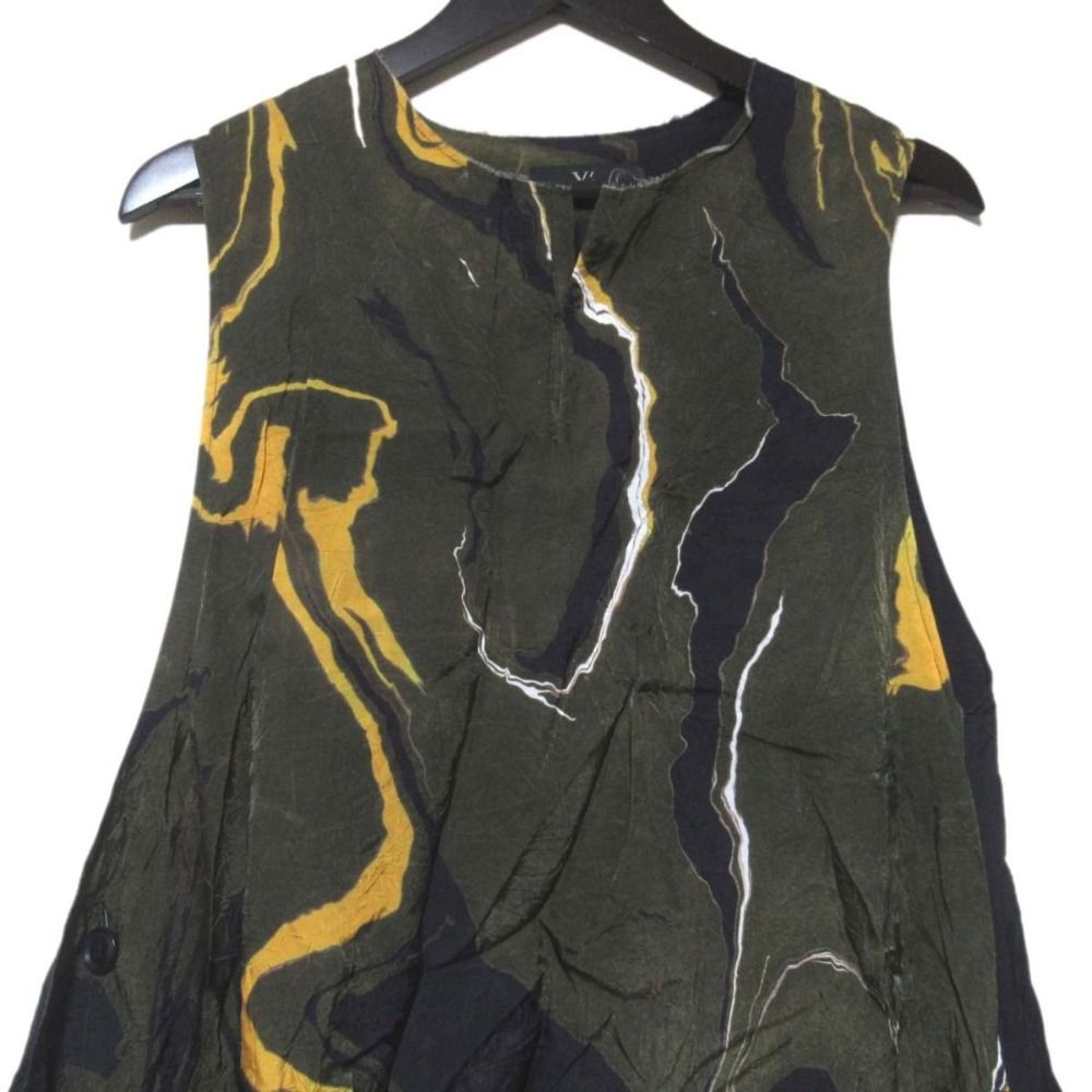 Y'S ヨウジヤマモト マーブル ノースリーブワンピース カットソー アイボリー Y'S ヨウジヤマモト マーブル ノースリーブワンピース