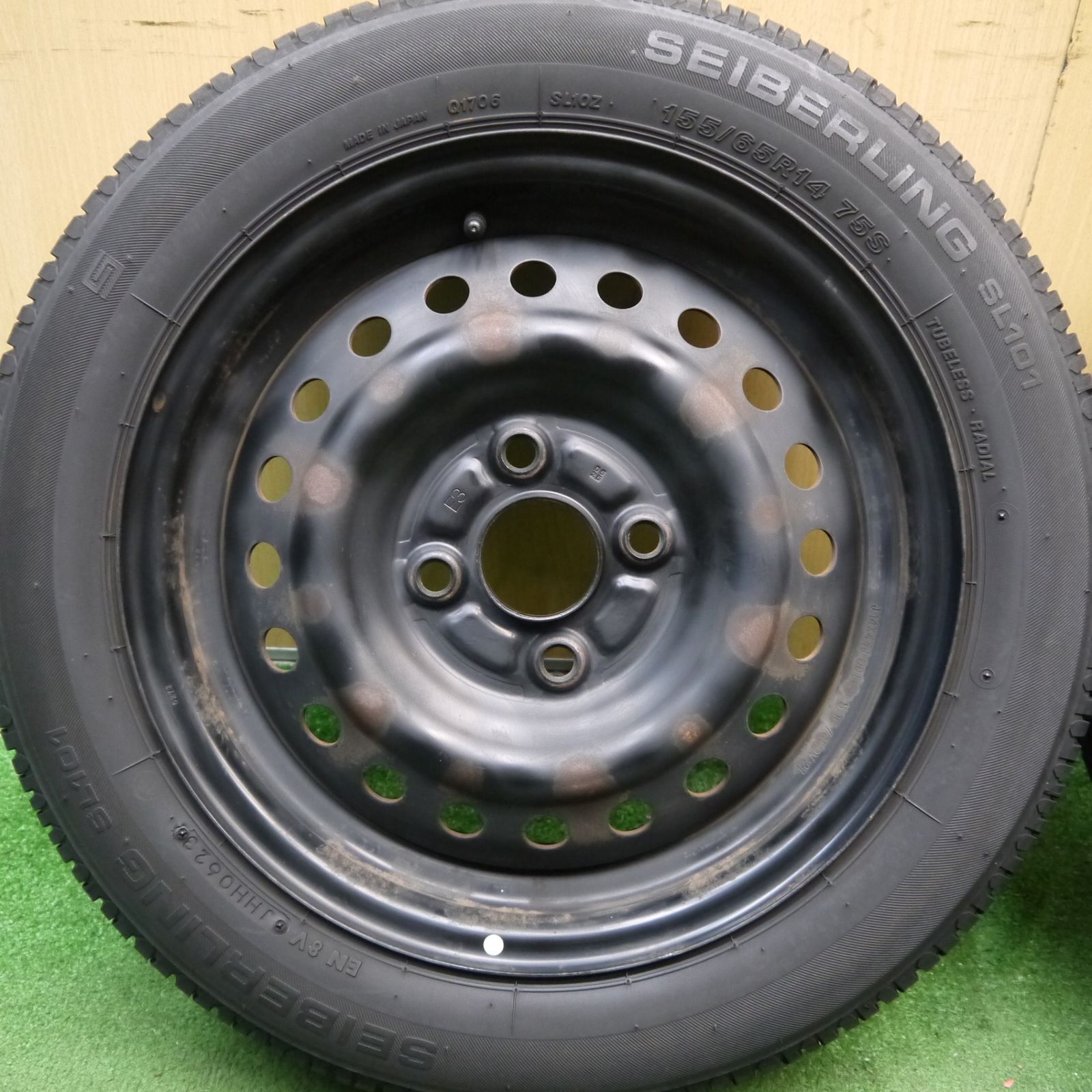 4本価格！23年☆155/65R14 セイバーリング SL101 スチール ホイール 14 
