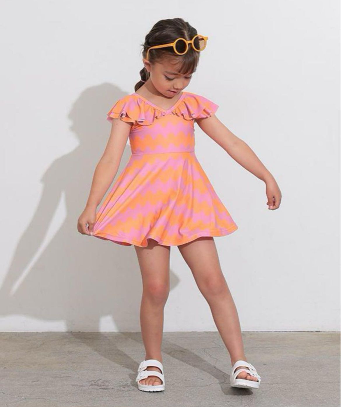 【MOONCHILD】新作 オーシャンアンドグラウンド フレアカラーワンピース水着 4512804